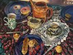 'Tea party'  Oil on canvas 95.5 x 80 cms  2017 SOLD