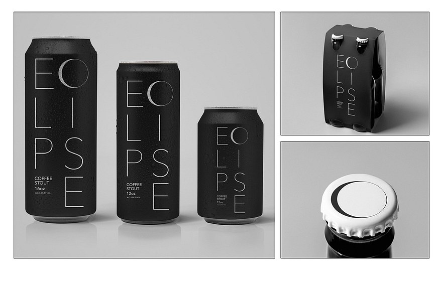 ‘Eclipse Coffee Stout’ Beer Mock Packaging 