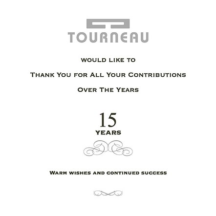 TOURNEAU Anniversary Card