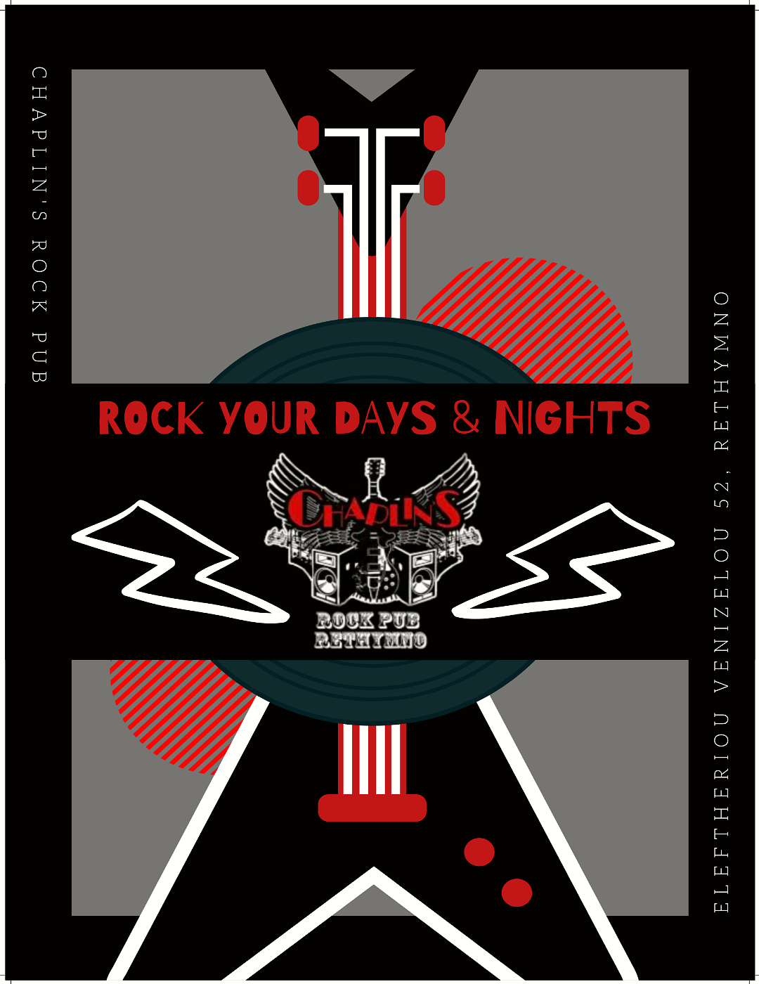 Chaplin's rock pub - social media promo poster