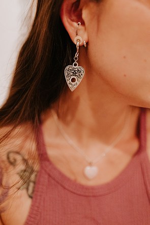 Bojangles Bazar - Ouija Earrings & Rose Quartz Necklace