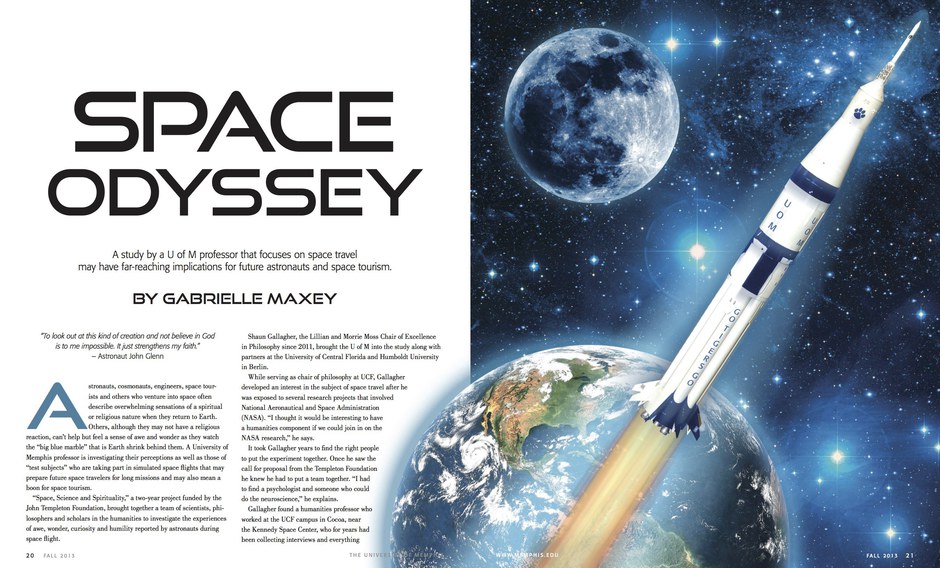 Space Odyssey. Illustration and layout.