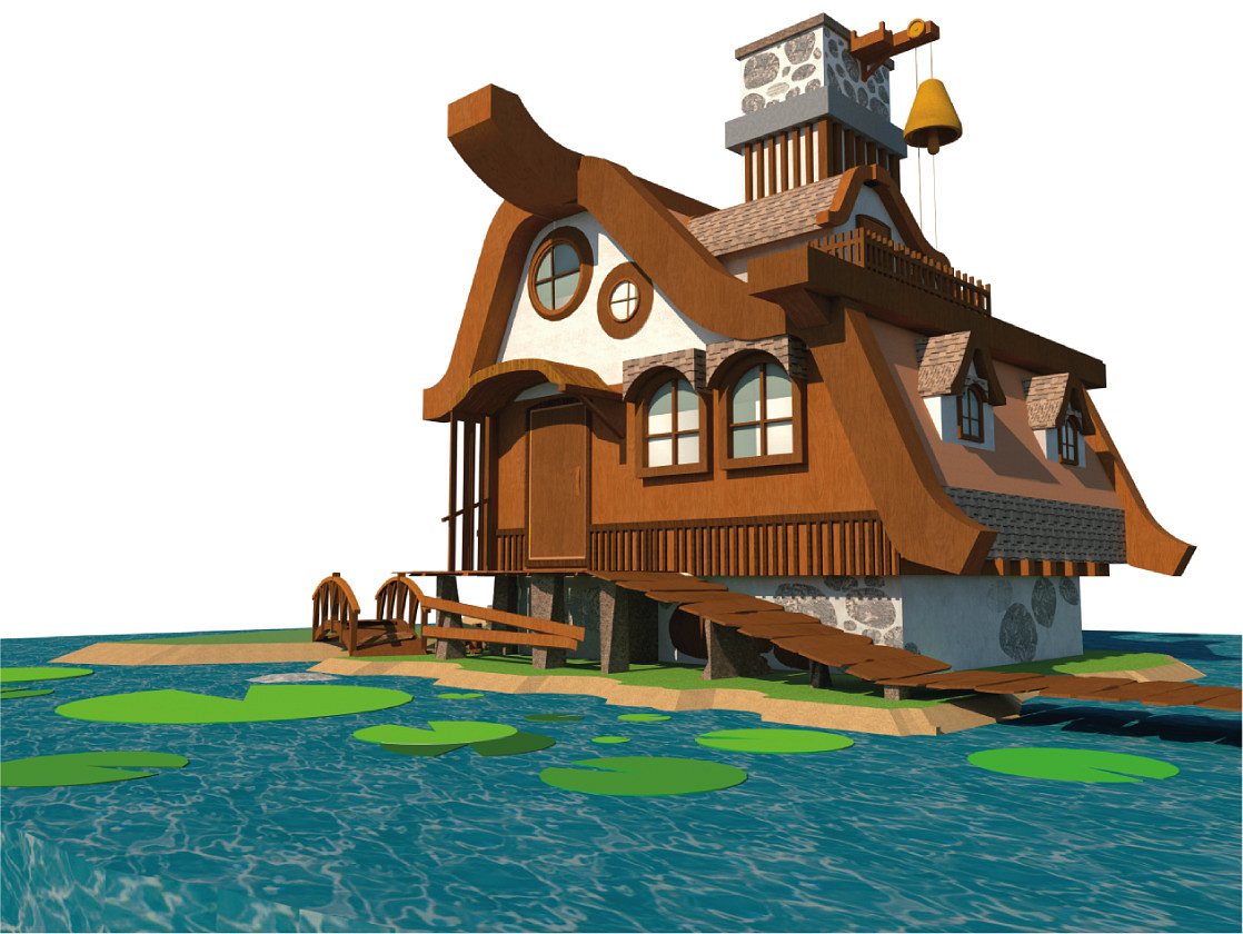 3d model of a fantasy house