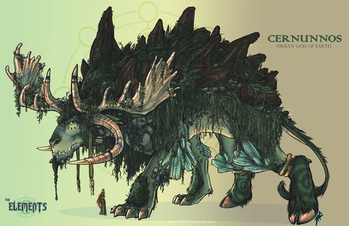 Cerrunnos Earth Dragon God- Sacred Form