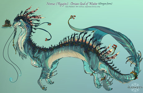 Nereus- Orsian God of Water Dragon Form