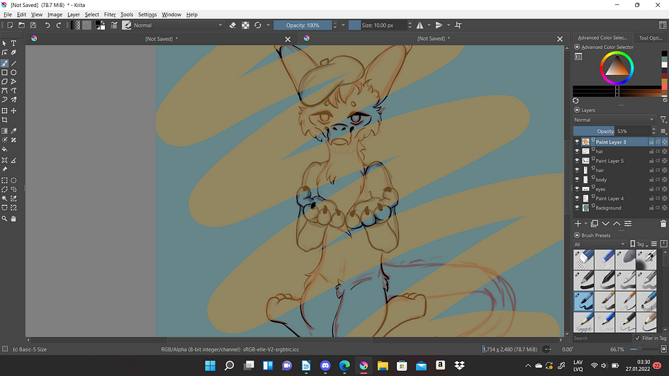 Furry commission WIP