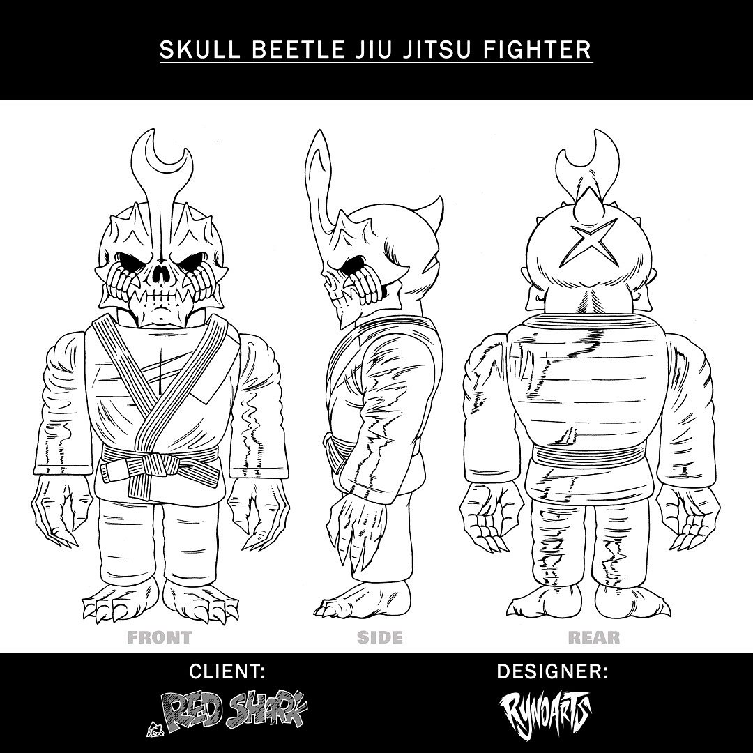 Skull Beetle Jiu Jitsu Fighter
