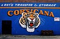 Corsicana Tiger's Mascot Painted On Wall