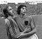 1974 Het einde van de WK Finale tegen West-Duitsland. Neeskens en Suurbier