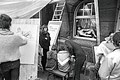 1980 Naaktmodel Peter Giele in gekraakt Handelsbladgebouw