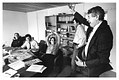 1994. Verkiezingen. PvdA-campagneteam. Kok, Istha, Rottenberg, Wallage, Tom Pauka