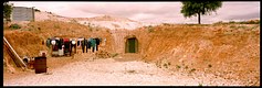 2000 Australië, White Cliffs. Mensen leven in grotwoningen, zoekend naar opaal