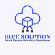Logo Design Blue Solution