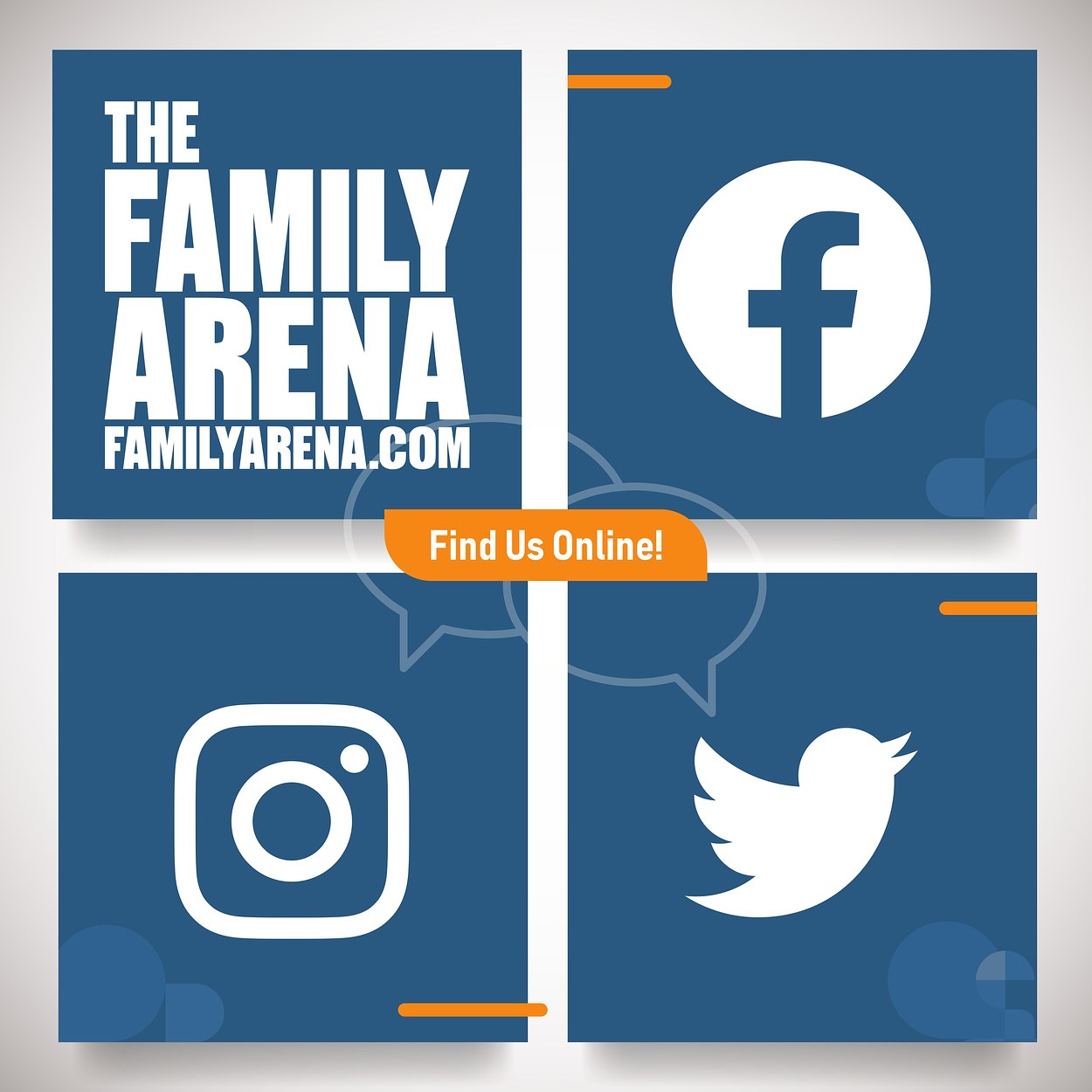Family Arena - Concourse Social Media SIgn