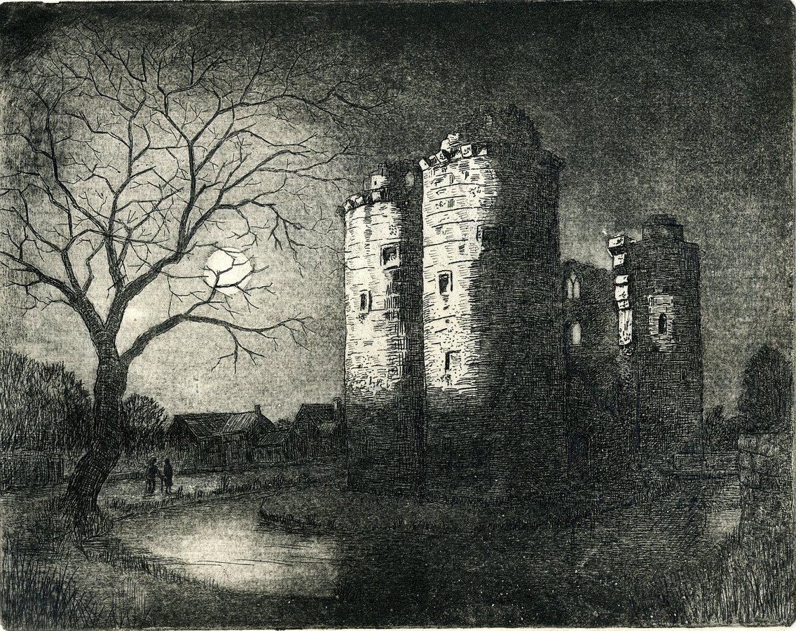 Nunney Castle, etching, image size 25 x 20 cm., edition of 30, £150