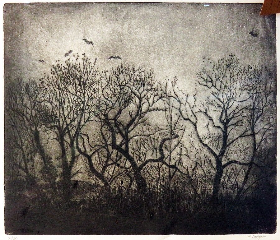 Bats, etching, image size 30 x 25 cm., edition of 30, £150