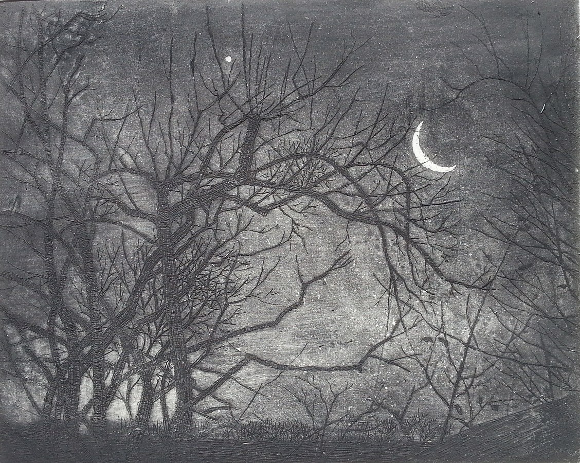 Five A.M.,  etching, edition of 30, image size 25 x 20 cm., £150