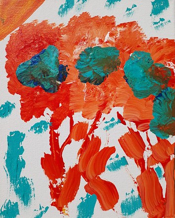 "Orange and Teal Flowers" - Fernando V.
