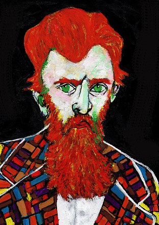 2a-Van Gogh con barba larga.