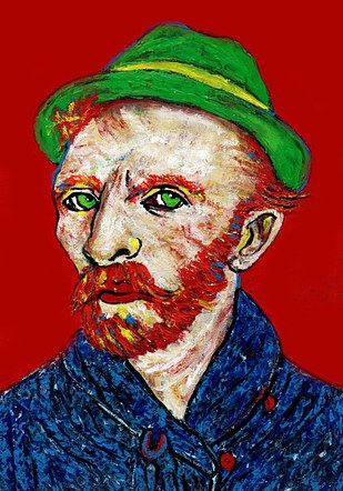 13a-Van Gogh con borsalino.