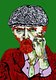 14a-Van Gogh con gorra irlandesa.