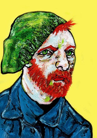 15a-Van Gogh con gorro beanie.