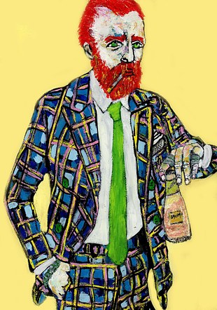 17a-Van Gogh  fumando un cigarrillo.