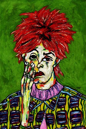 33-Egon Schiele con pelo rojo.