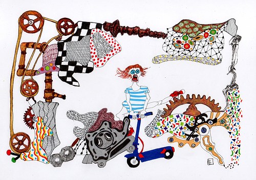 81- Lulú en patinete.