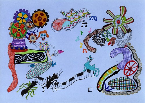 91- Lulú y Miau escuchan jazz.