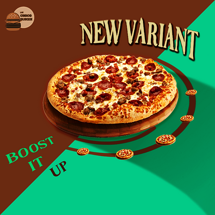 [Advanced one] THE NEW VARIANT MENU OF CHOCO BURGER, PIZZA SERIES, "BOOST IT UP"