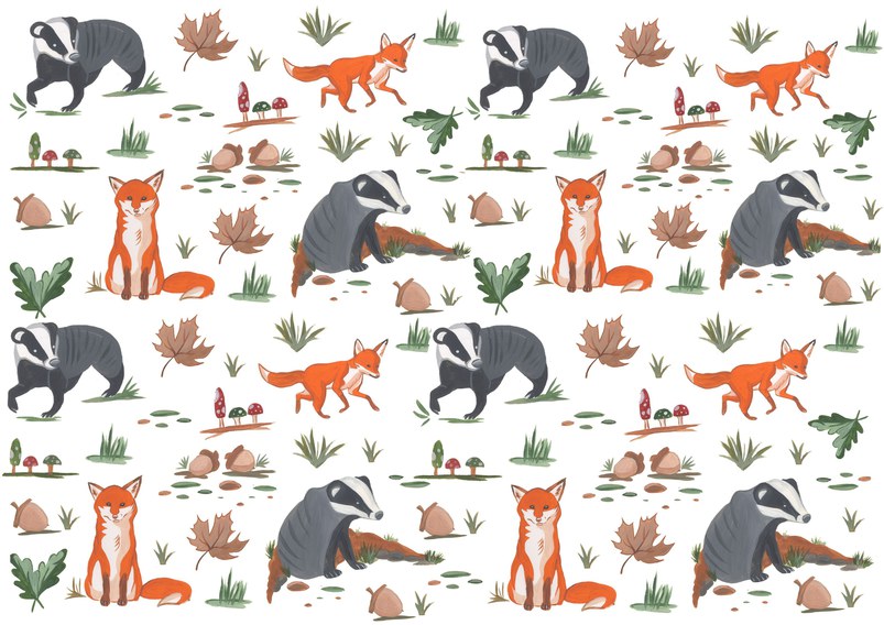 Fox and Badger Pattern