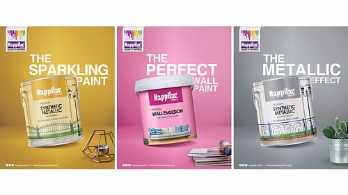 Happilac Paints Packaging
