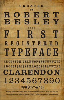 CLARENDON typeface poster