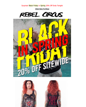 Rebel Circus Banner in Email Template