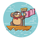 Bear in a Boat