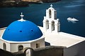 10102-Santorini Blue Dome Church in Thira, Greece
