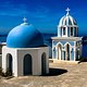 10108-Blue Dome Church in Santorini, Greece