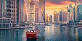10139-Sunset at Dubai Marina Creek with Dhow Cruise 