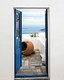 10110-Aegean Sea view through the blue door 