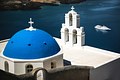 10102-Blue Dome Church in Santorini, Greece