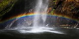 10275-Waterfall with rainbow at Milford Sound, Fiordland National Park, South New Zealand