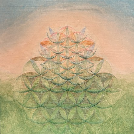 Flower of Life at Sunset
