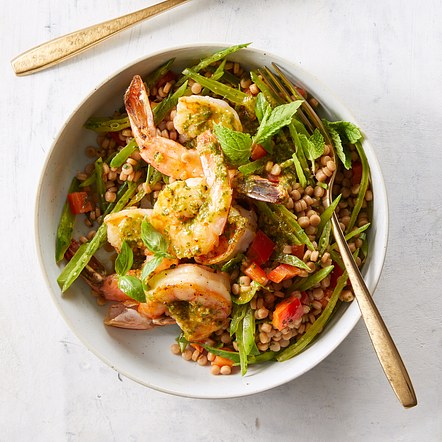 Spicy Shrimp, Vegetables & Couscous Bowls