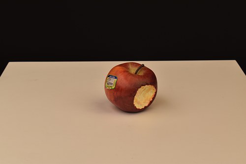 Ceramic Apple with Aged Bite