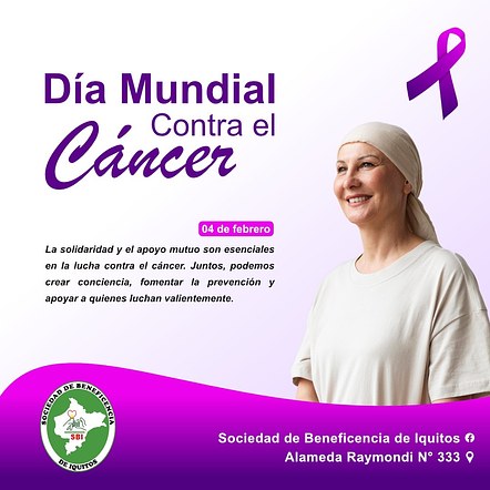 Flyer por el día Mundial contra el cáncer