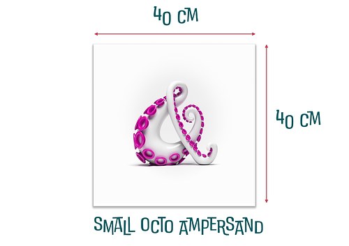 White Octo Ampersand print (small)