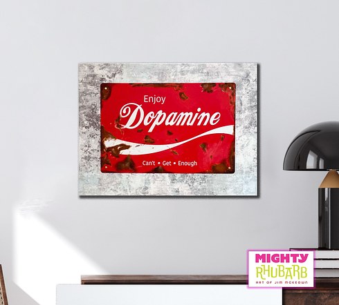 Dopamine - Antique steel advertising sign