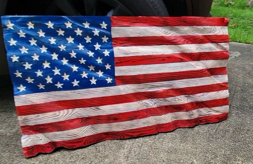 Wooden American Flag