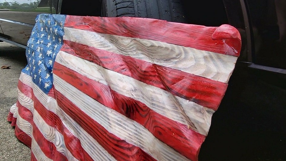 Wooden American Flag